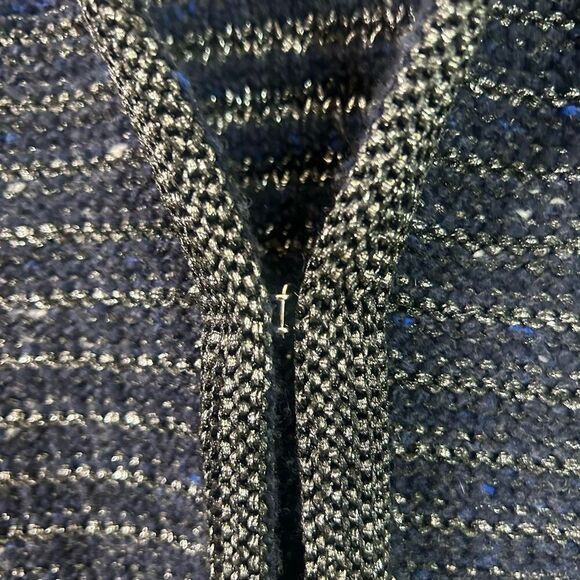 Amina Rubinacci Blue Long Sleeve Knit Wool Cashmere Blend Cardigan Women's Sz 44 - Picture 5 of 12